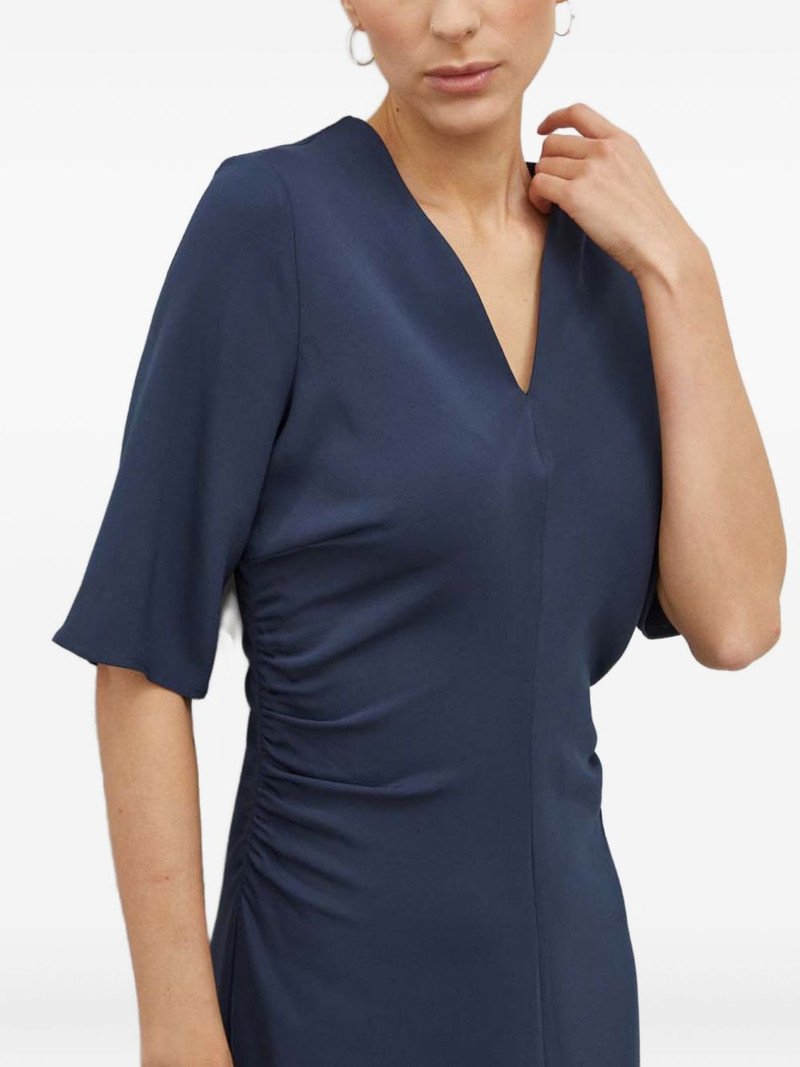 Samailey V-neck gathered midi dress 5