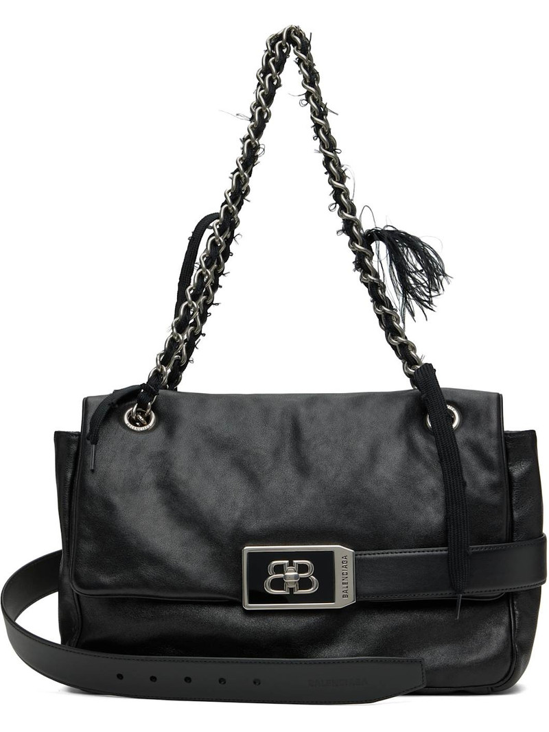 Black Modu Flap Medium Chain Bag 1