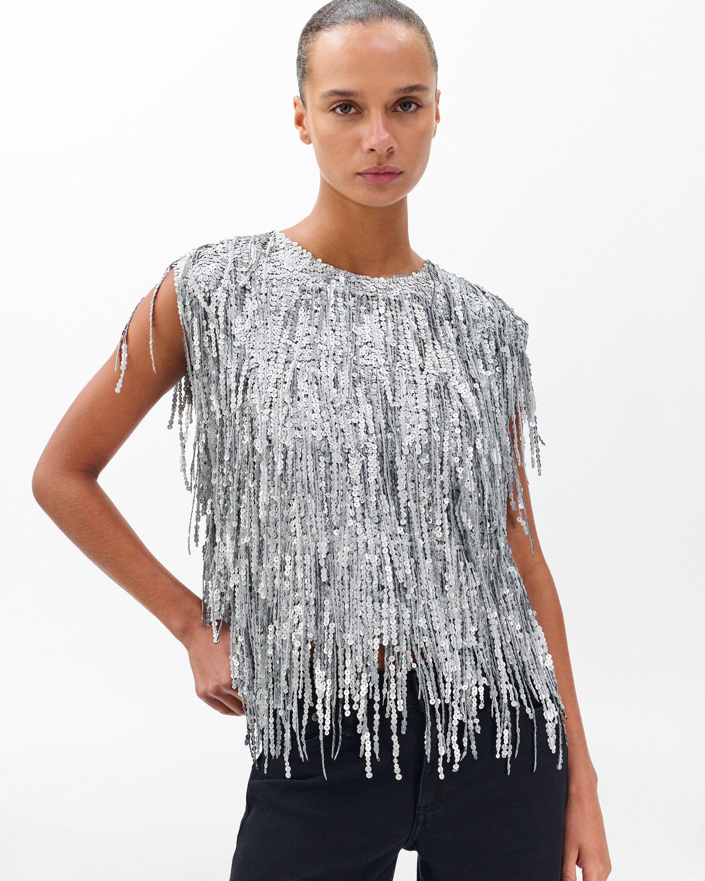 Billie Sequined Tassel Top - 2
