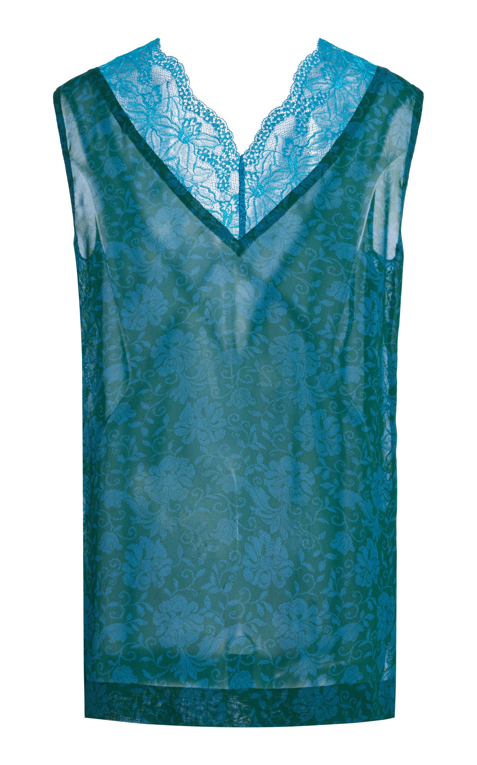 Ciesta Printed Georgette Top turquoise - 3