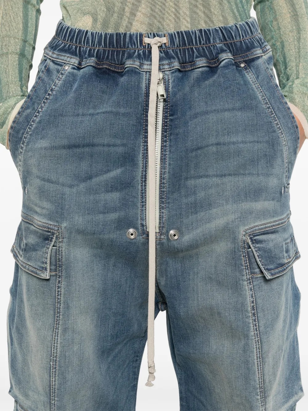 RICK OWENS DRKSHDW - Women Pantaloni In Denim Double Cargo Jumbo Belas Jeans - 4