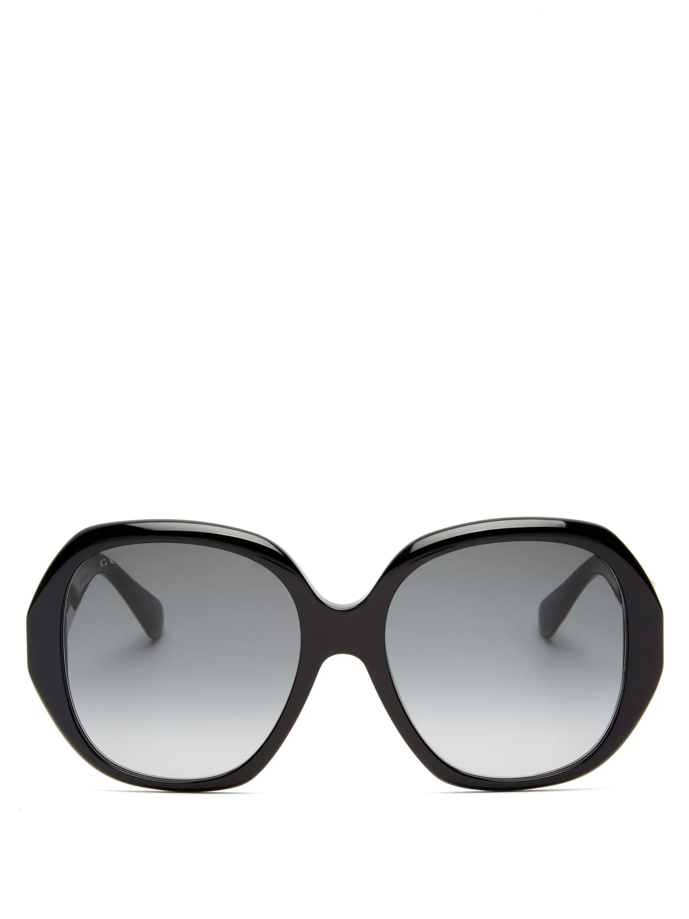 Oversized round acetate sunglasses - 1