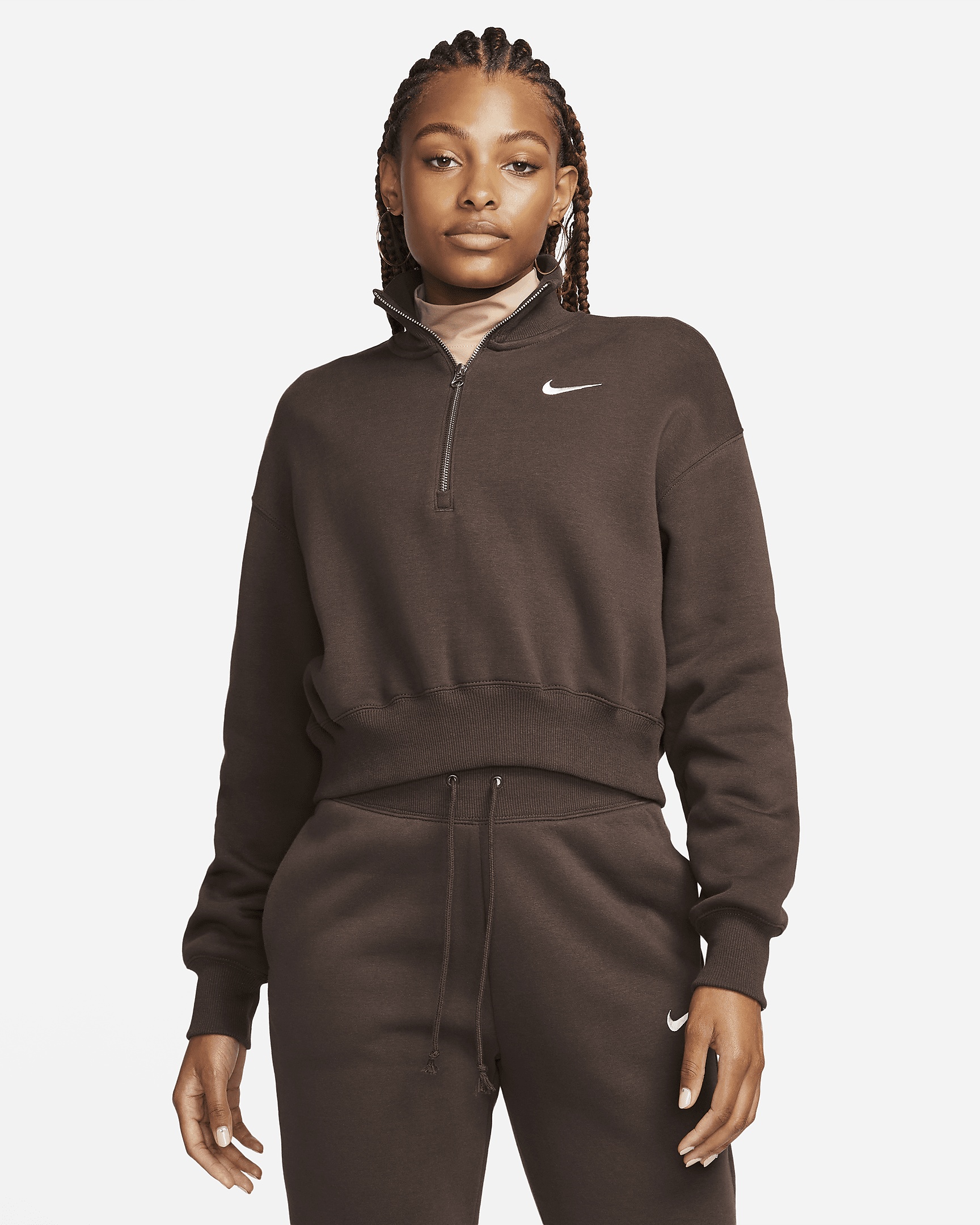 Nike Sportswear Phoenix Fleece Women's 1/2-Zip Cropped Sweatshirt - 1