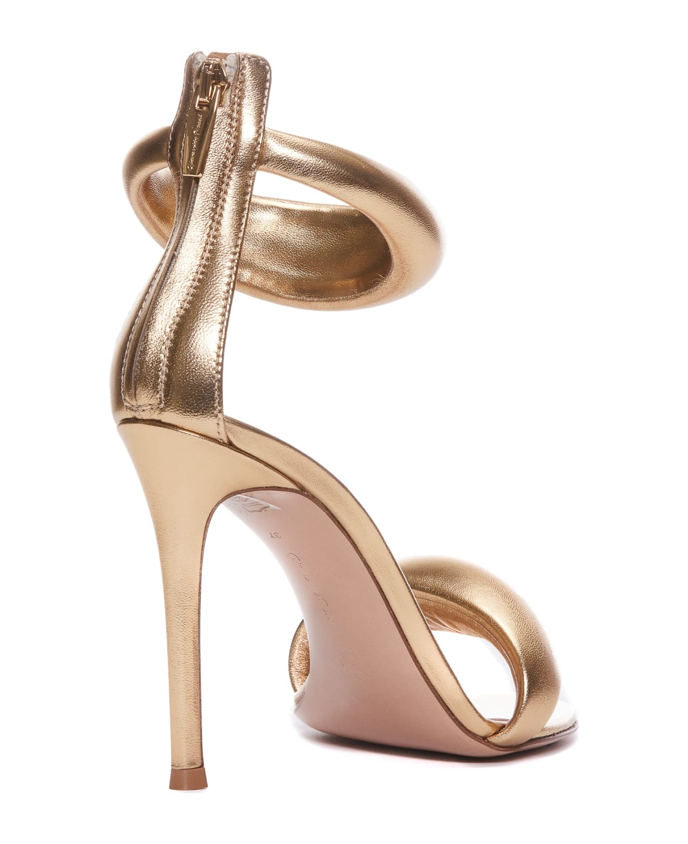 Gold Metallic Nappa Bijoux Sandals - 2