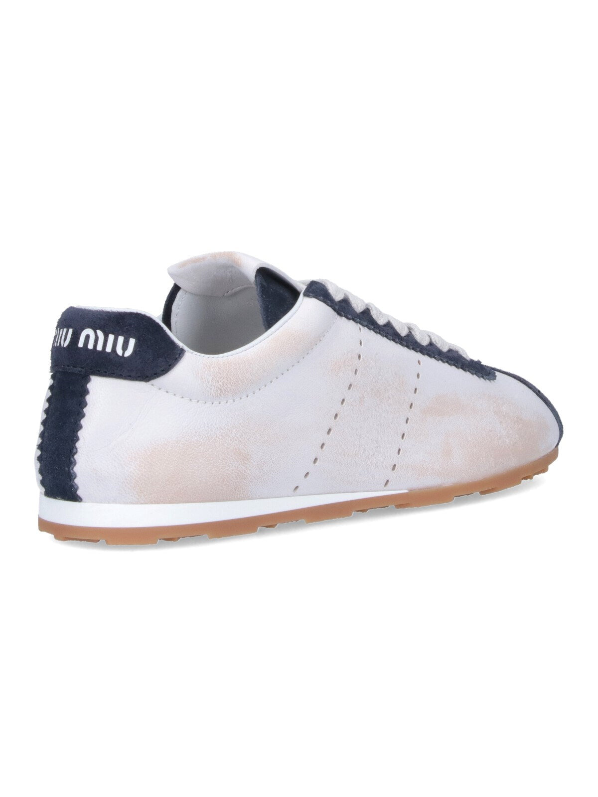 Miu Miu Plume nappa leather and suede sneakers - 4