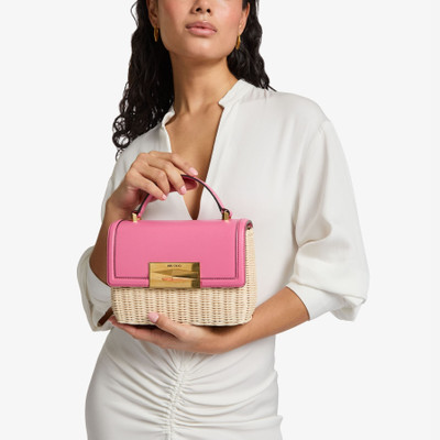 JIMMY CHOO Diamond Top Handle
Natural/Candy Pink Wicker and Leather Top Handle Bag outlook