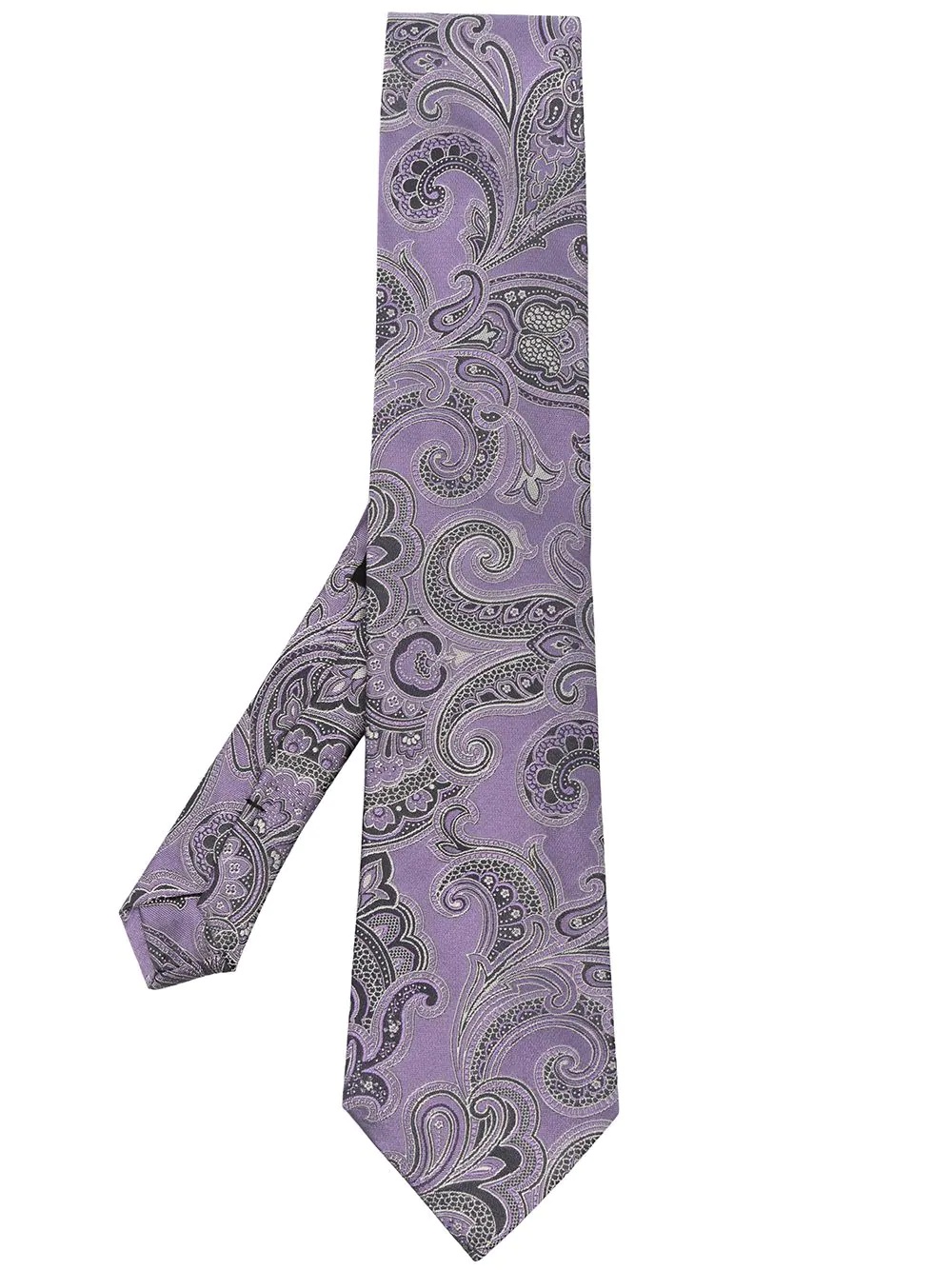 paisley-print silk tie - 1