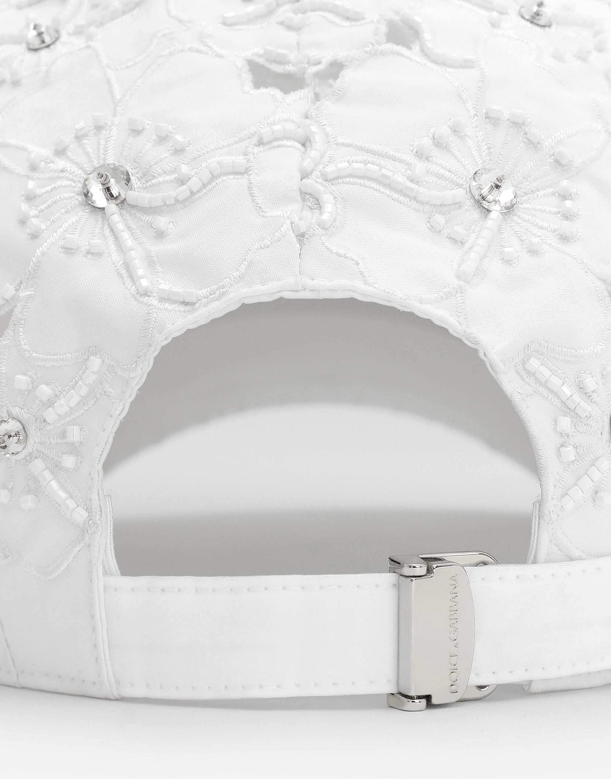 Drill baseball cap with rhinestone embellishment - 3