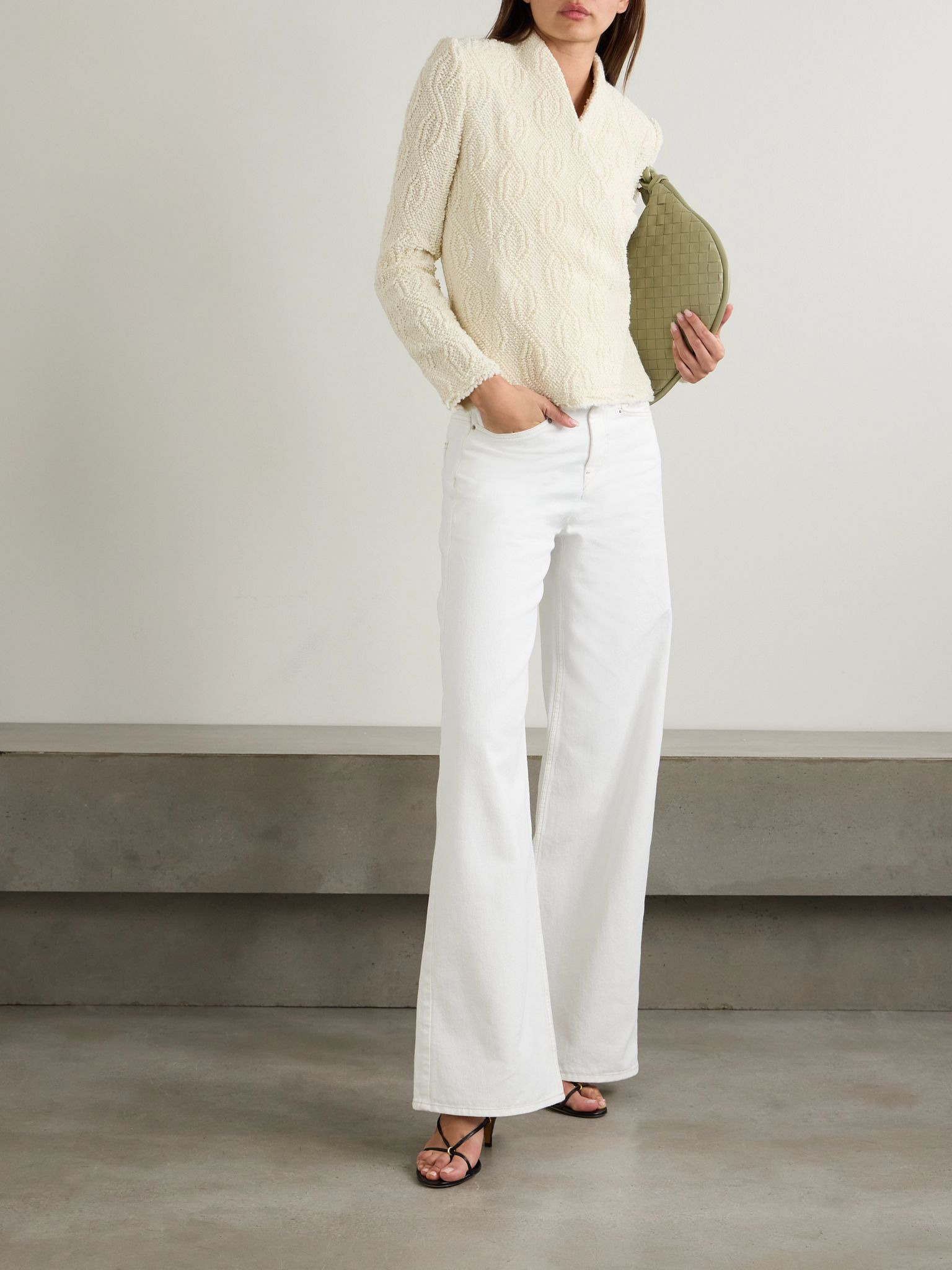 Lemony high-rise wide-leg jeans White - 2