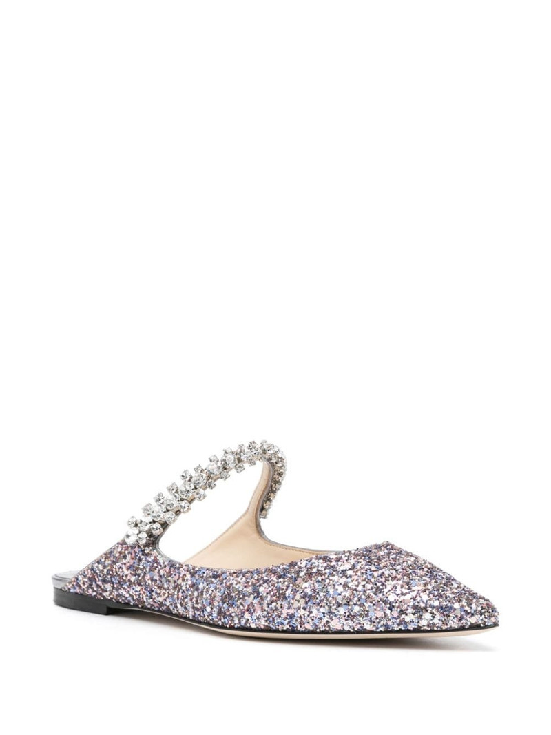 JIMMY CHOO Bing sequin-embellished ballerina shoes outlook