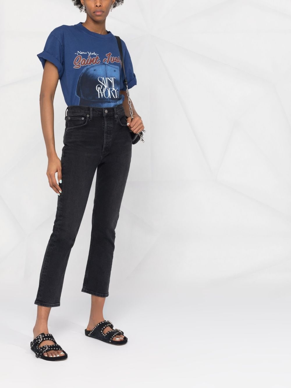 high-waisted straight-leg jeans - 2