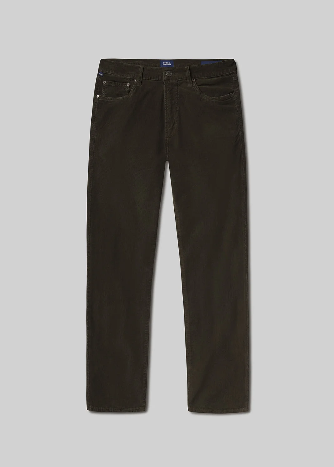 Gage Slim Straight Corduroy In Olive - 1
