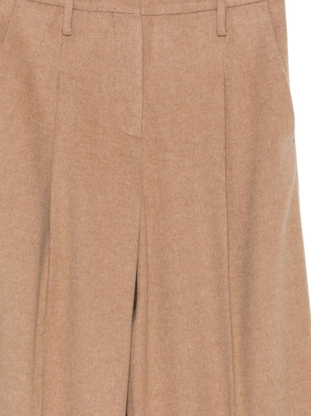 pleated belt-loops trousers - 3