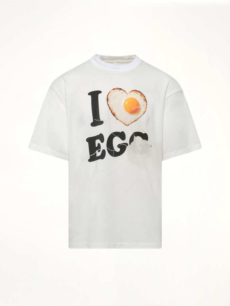 doublet I Love Egg T-Shirt in White outlook