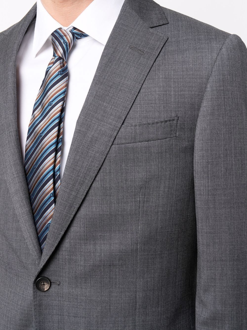 check pattern wool suit - 5