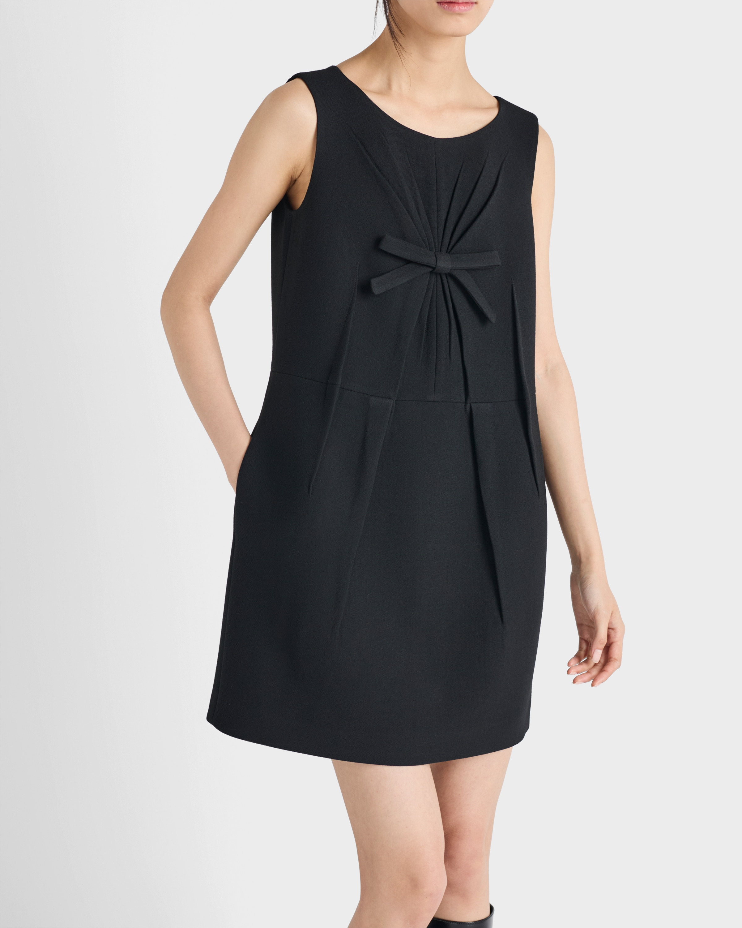 Natté fabric mini-dress - 6