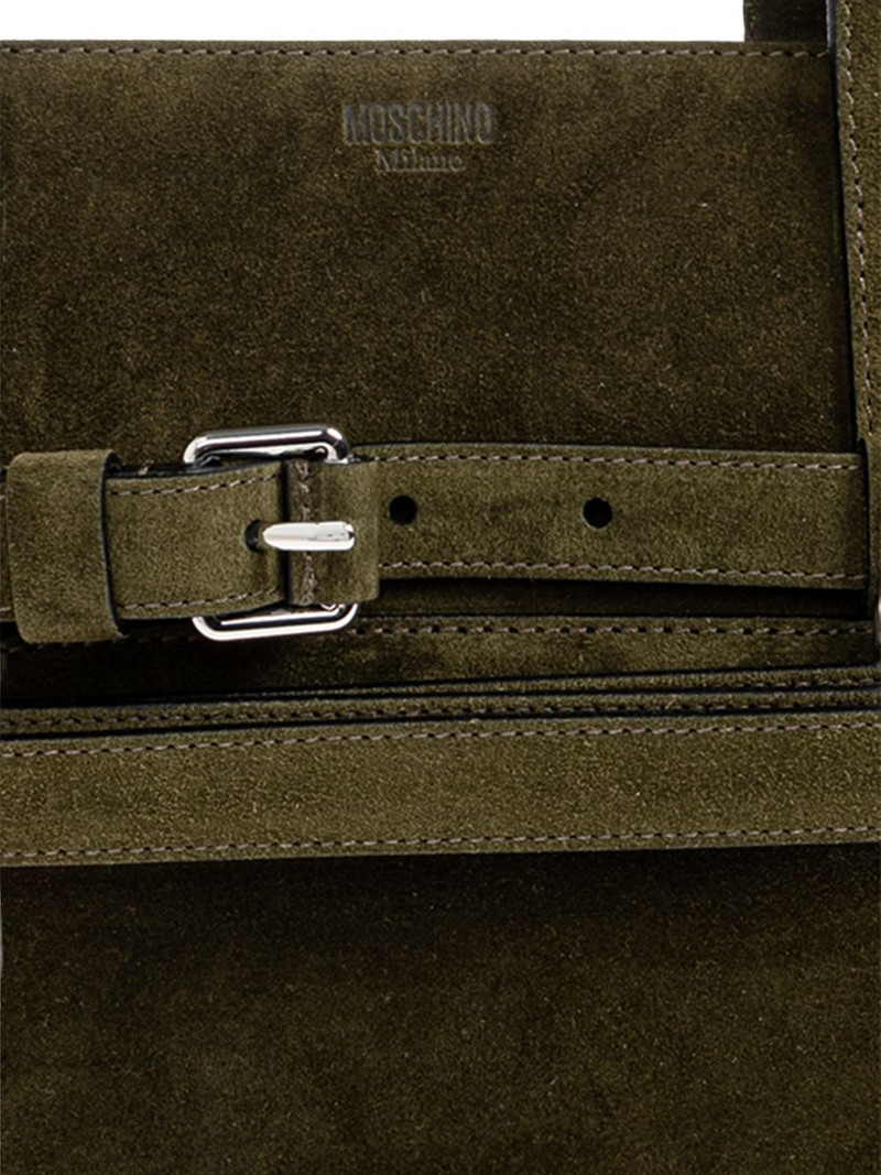 Tie Me suede leather tote bag 6