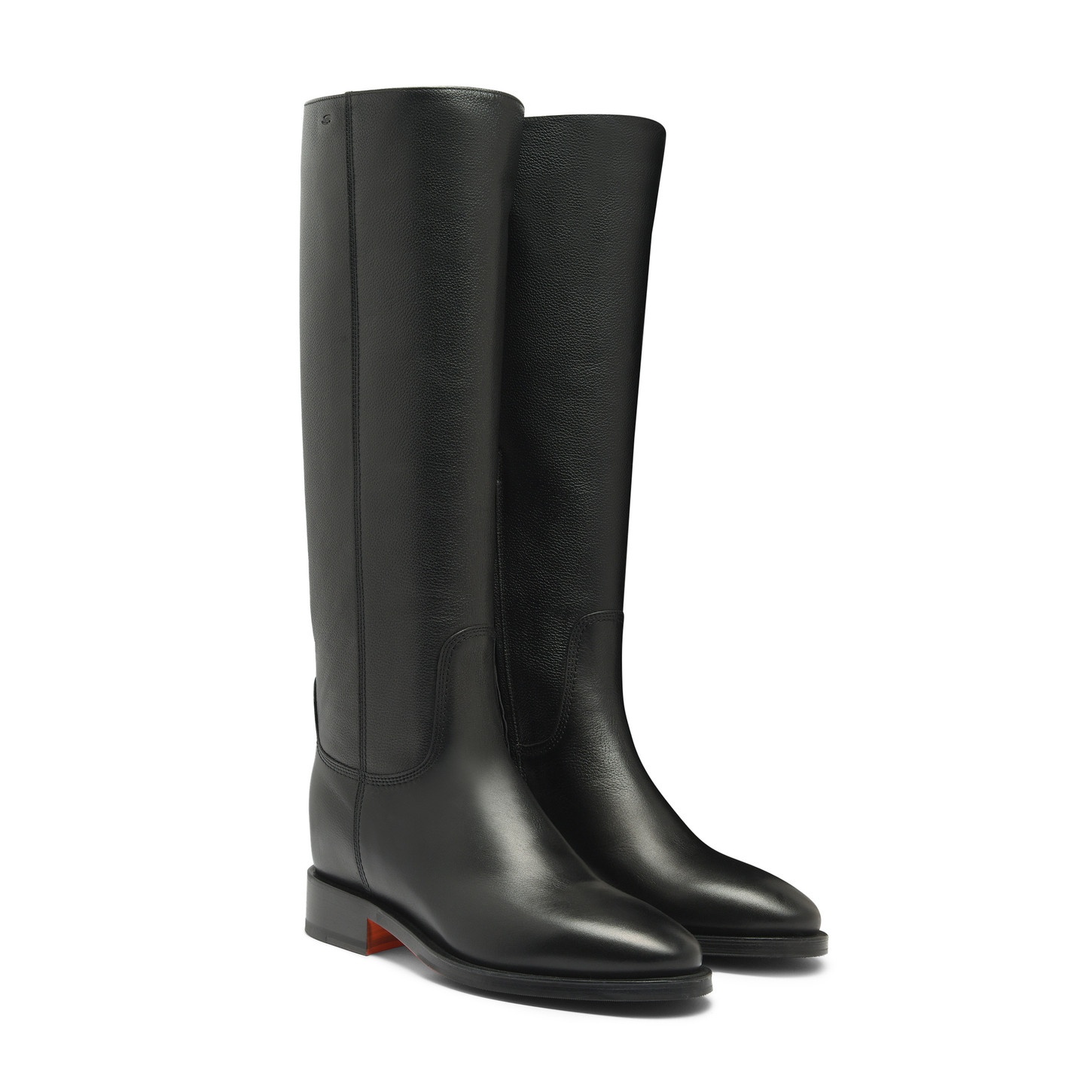 Women's black suede boot - 5