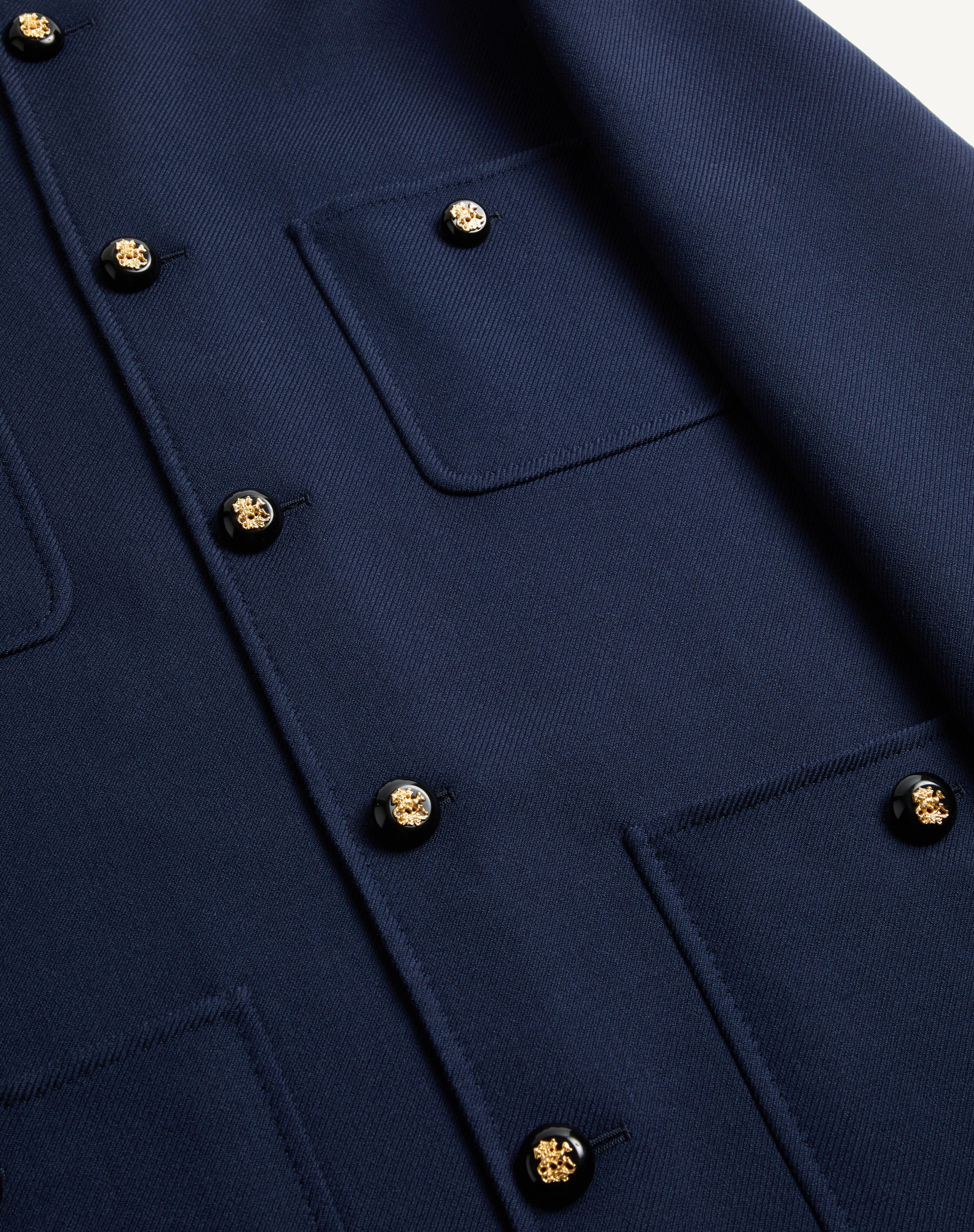 DOUBLE WOOL JACKET WITH MANDARIN COLLAR - 9