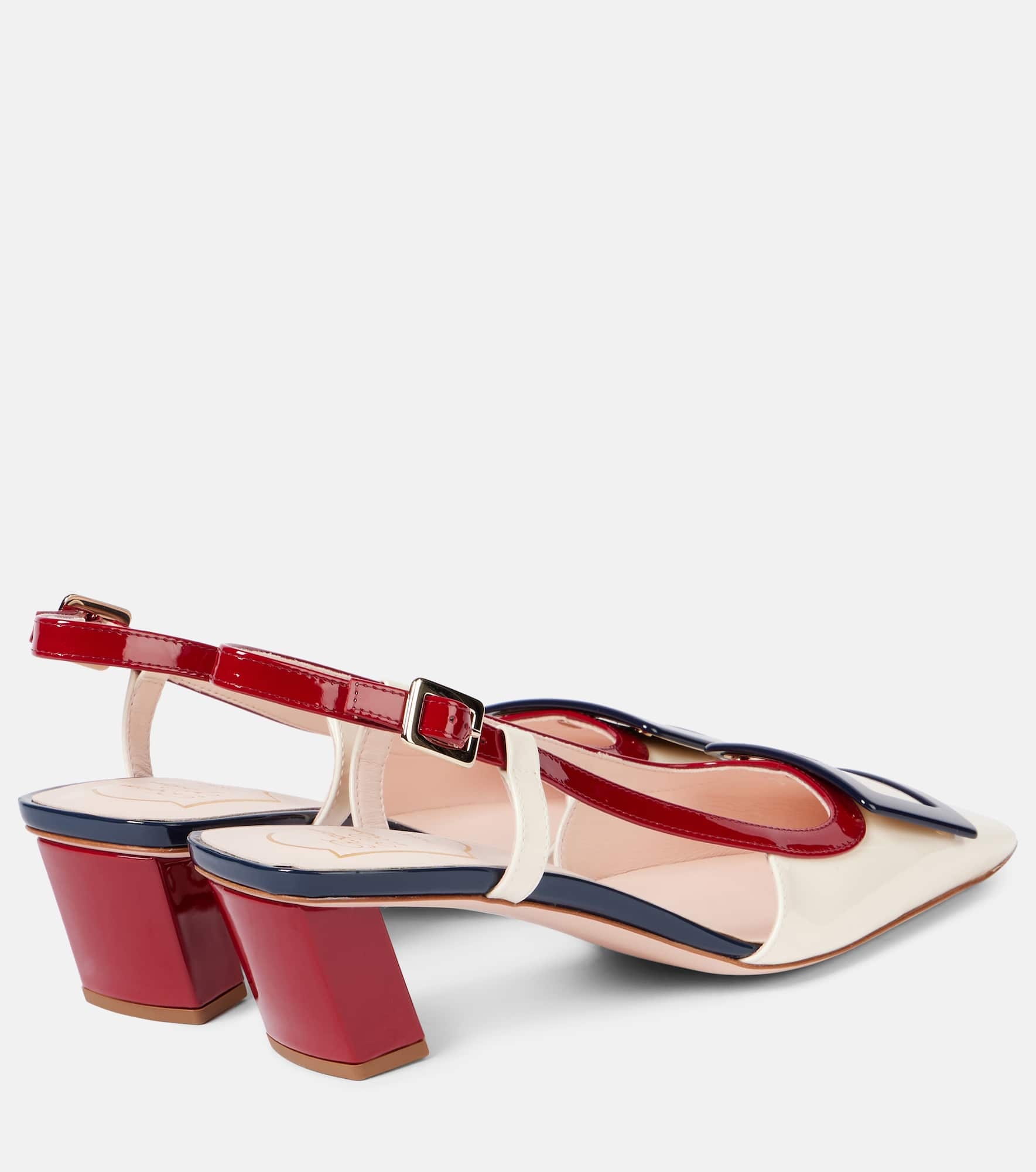 Belle Vivier 45 patent leather slingback pumps - 2
