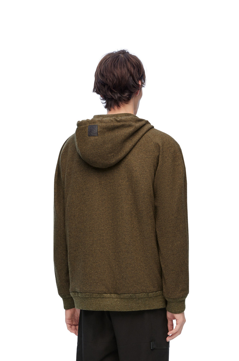 Hooded jacket in wool and cashmere 4