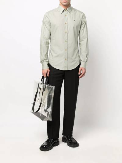 Vivienne Westwood embroidered-logo cotton shirt outlook