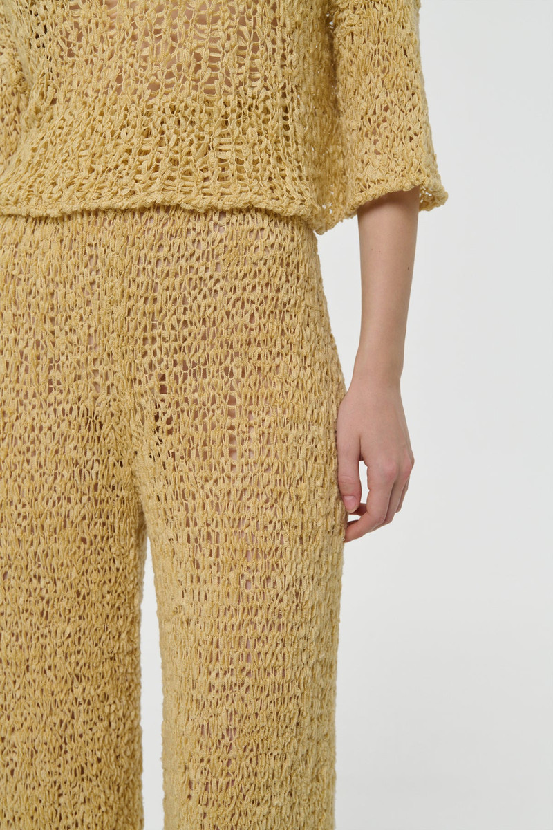 Oriel Knit Pant in Hay Silk Cashmere Linen 7
