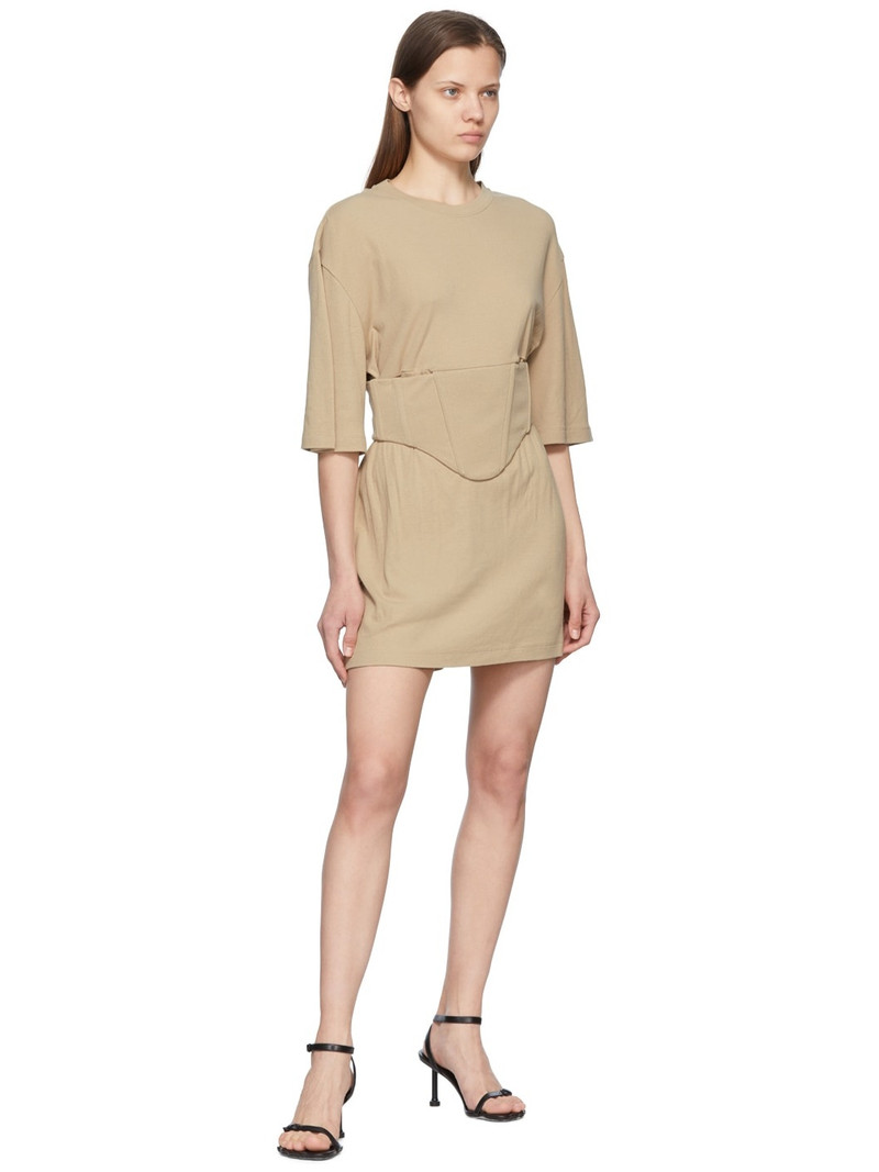 Dion Lee Brown Cotton Mini Dress outlook