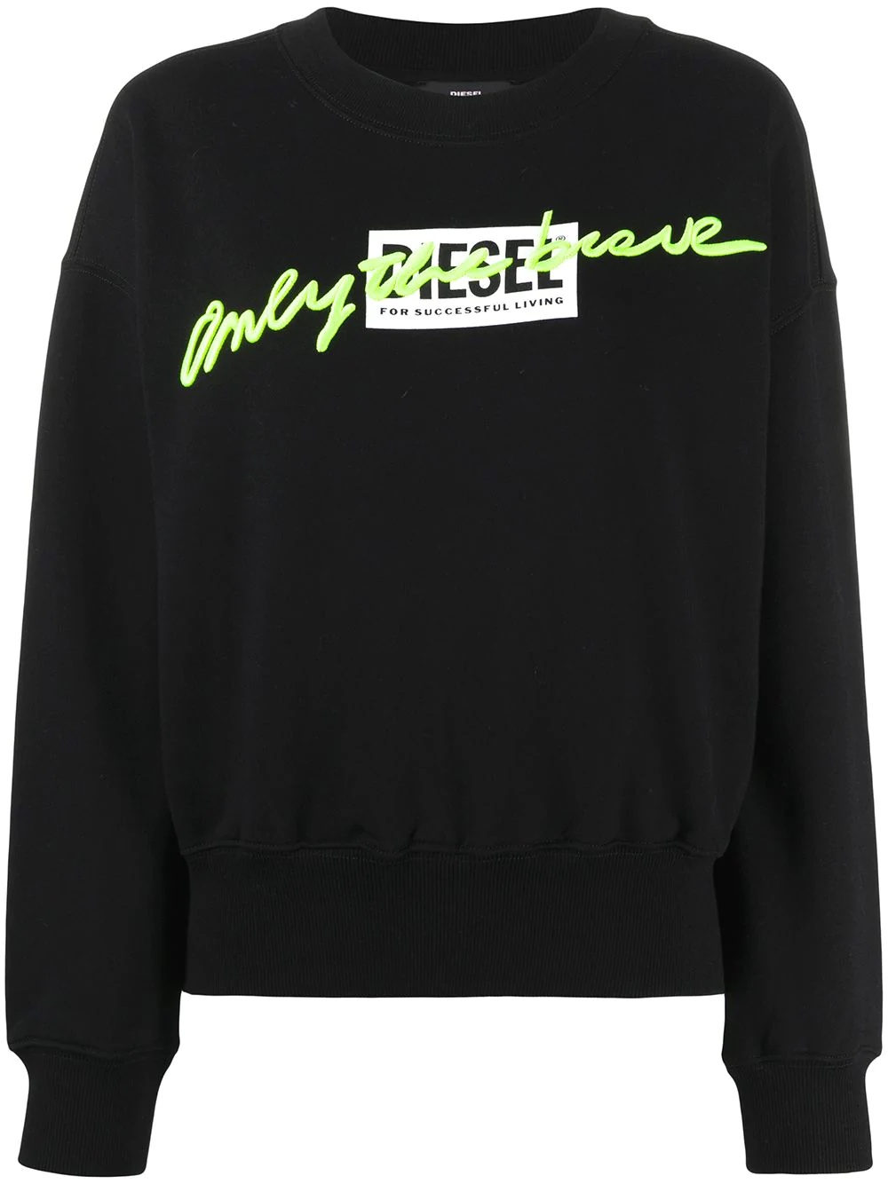 rubberised embroidered logo sweatshirt - 1