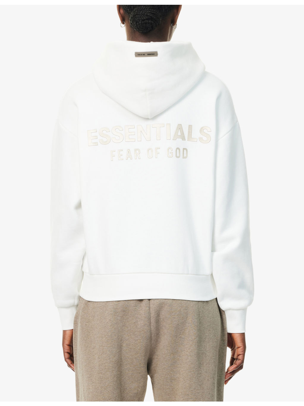 Embossed-Branding Classic-Fit Cotton-Blend Hoodie - 4