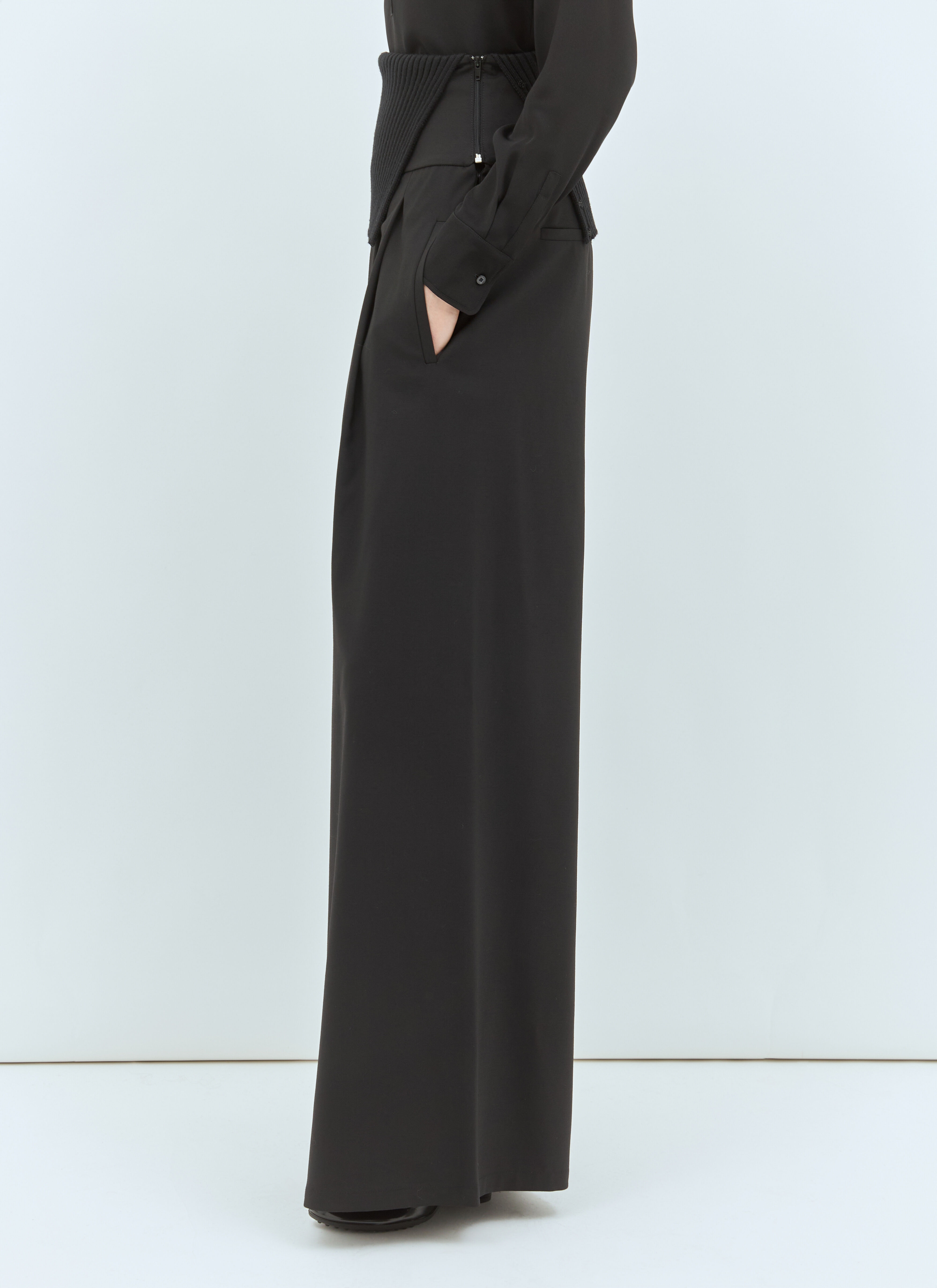 Long Stretch Wool Pants - 4
