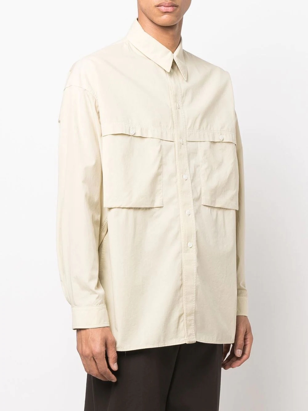 buttoned patch-pocket shirt - 3