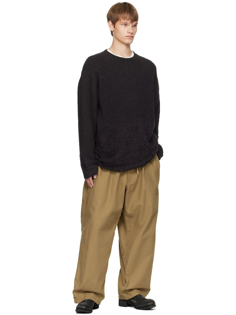 Yohji Yamamoto Gray Gradation Round Neck Sweater outlook