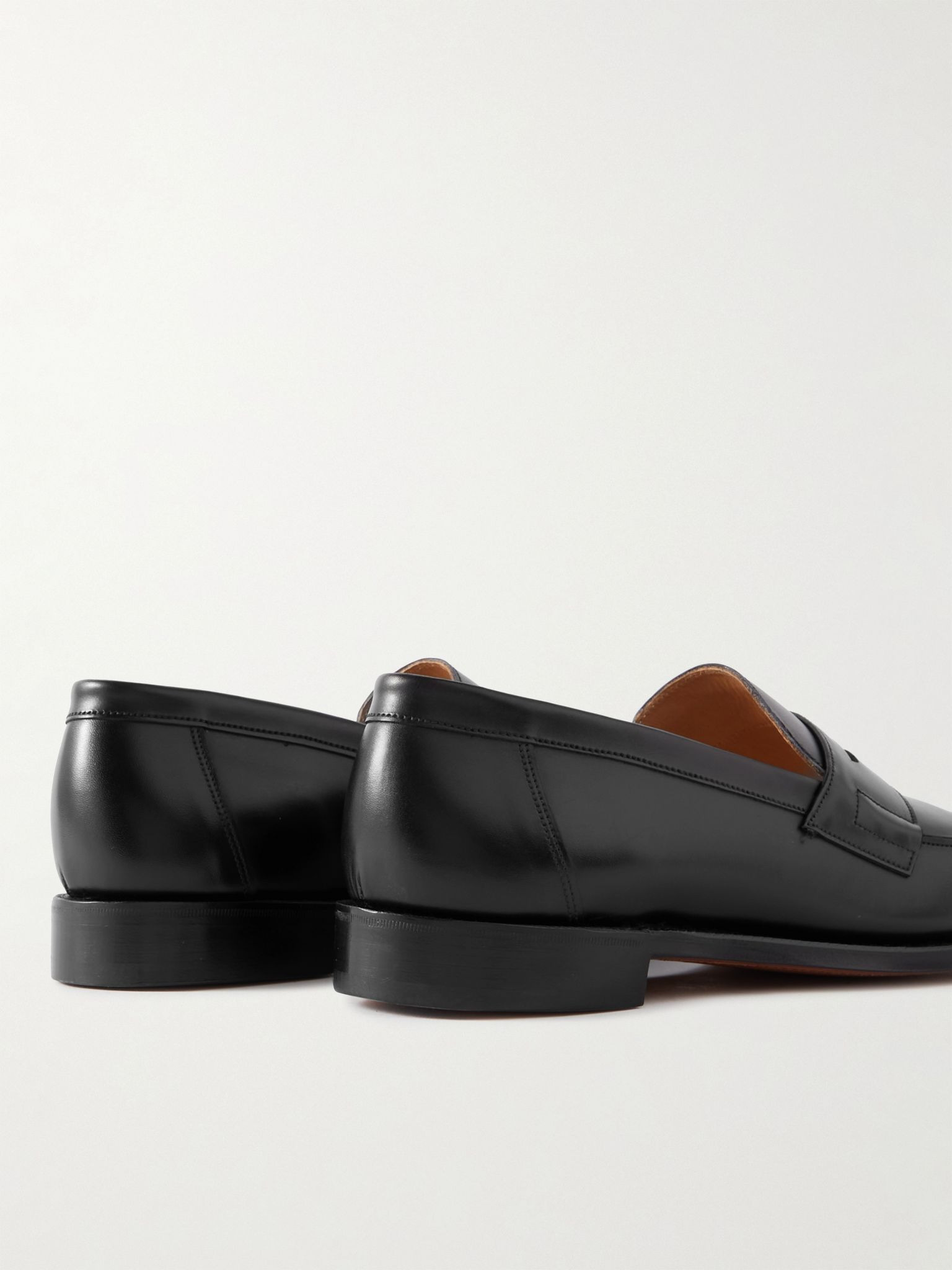 Epsom Leather Penny Loafers Black - 4