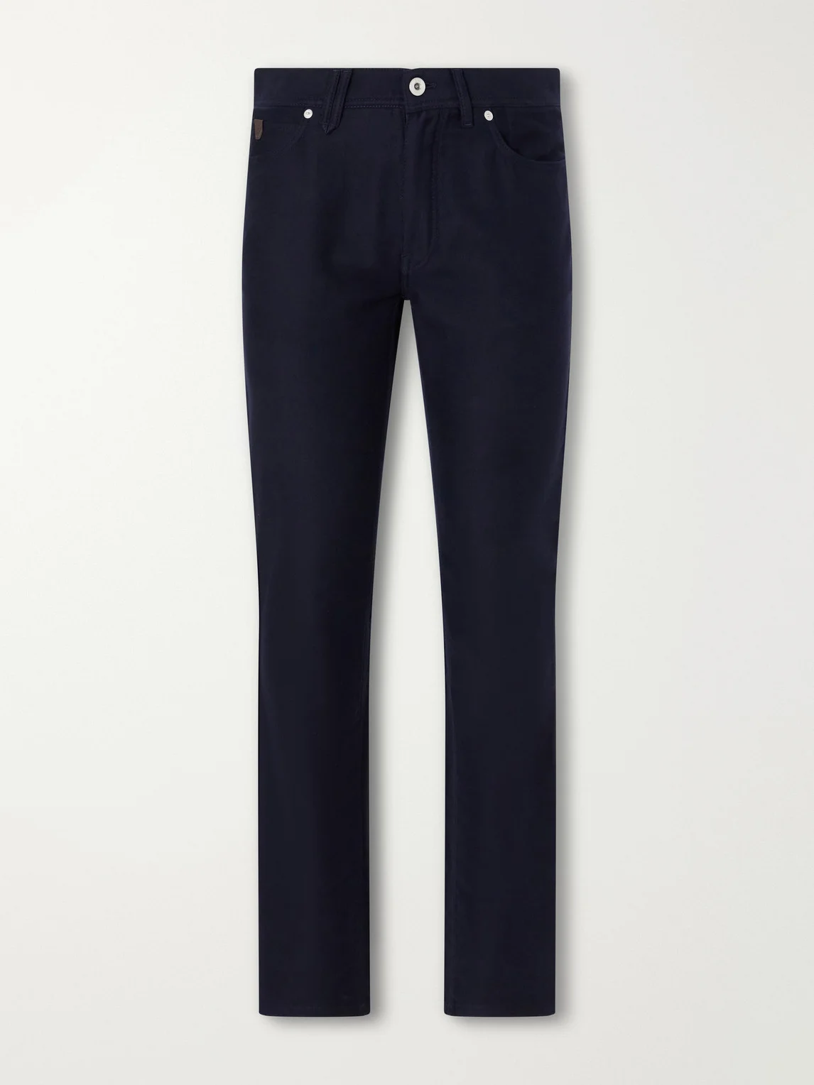 Straight-Leg Cotton-Moleskin Trousers - 1