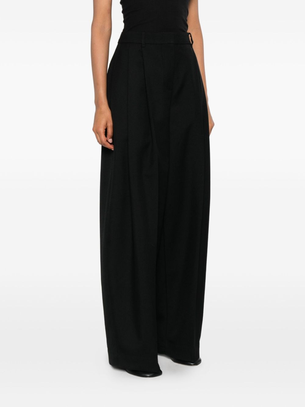 pleated-front trousers - 3