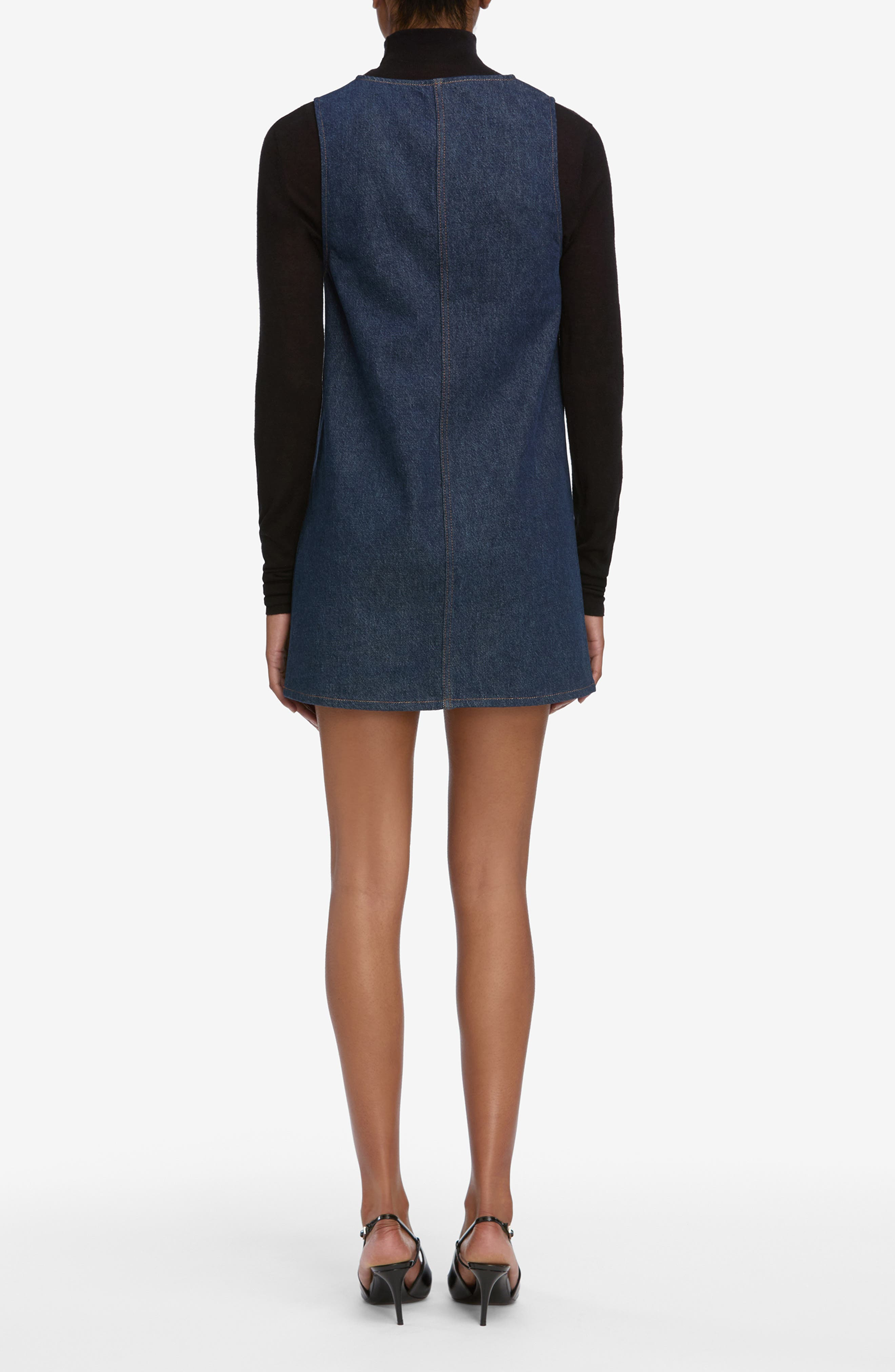 FRAME The Pinafore Denim Minidress in Alchemy at Nordstrom - 2