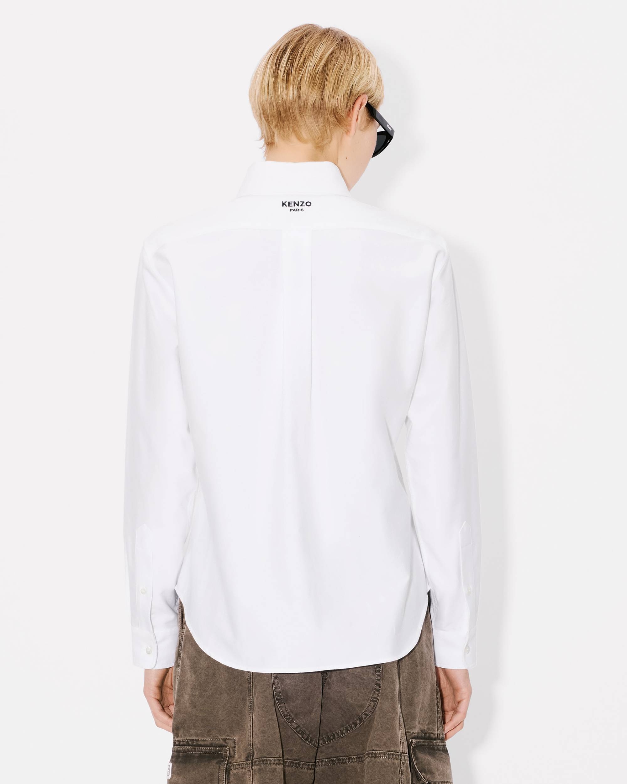 'KENZO Pop' embroidered fitted shirt in oxford cotton - 4