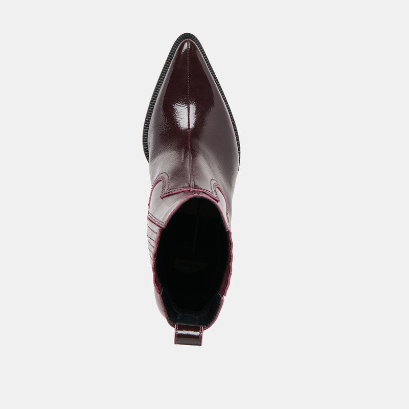 SLIM BOOTIES MULBERRY CRINKLE PATENT 10
