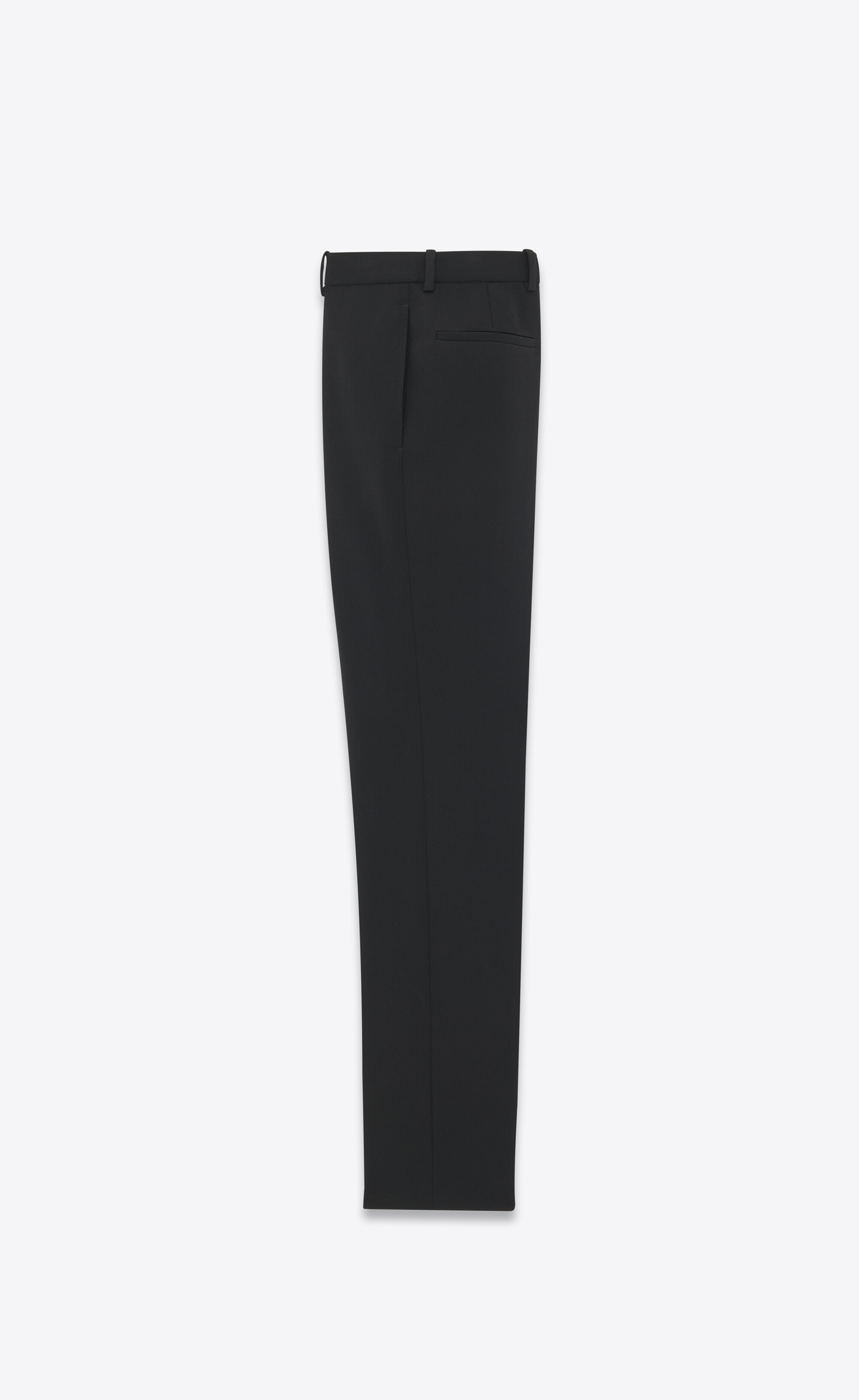 high-waisted pants in grain de poudre - 2