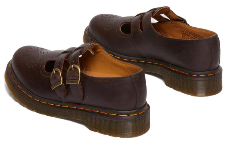 (WMNS) Dr. Martens 8065 Crazy Horse Leather Mary Jane Shoes 'Dark Brown' 30914201 - 4