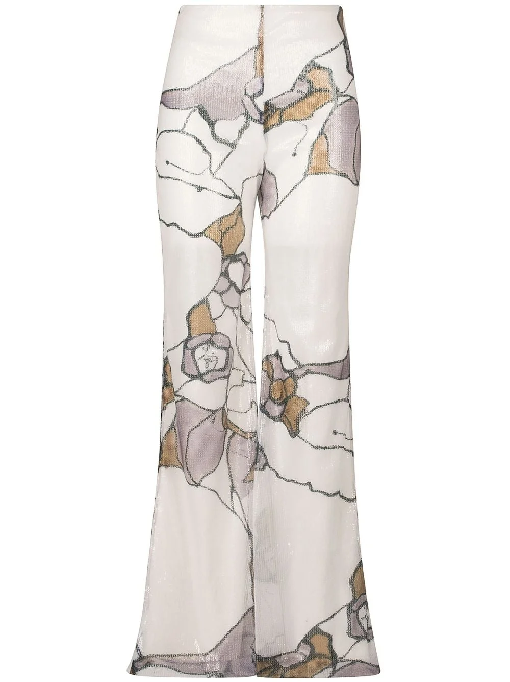 Avellino sequinned palazzo trousers - 1