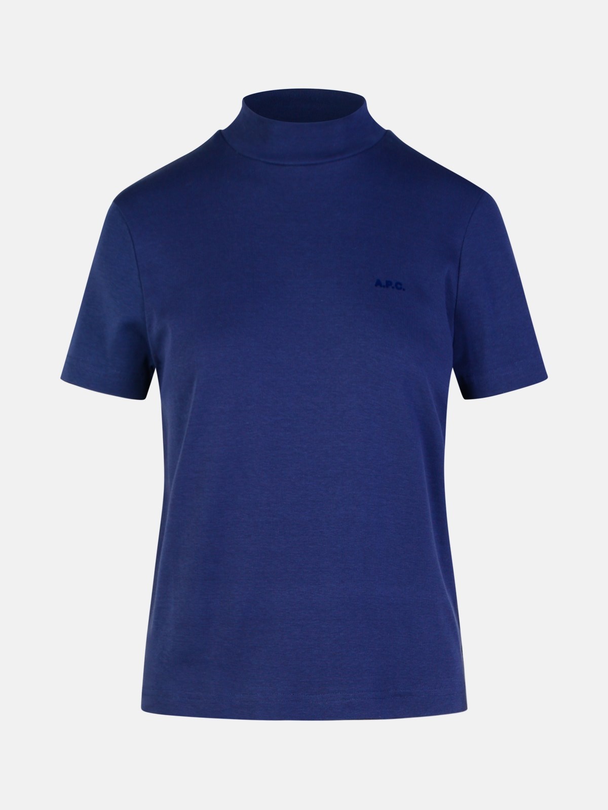 'CAROLL' NAVY COTTON T-SHIRT - 1