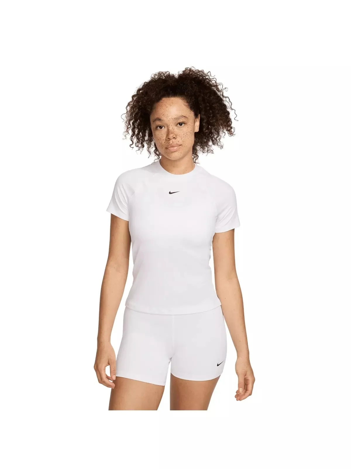 Women's Pro Dri-FIT Short-Sleeve Baselayer Top -White - 1