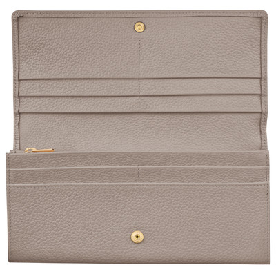 Longchamp Le Foulonné Continental wallet Turtledove - Leather outlook