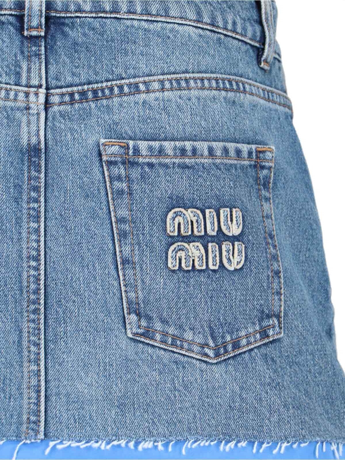 DENIM MINI SKIRT - 4