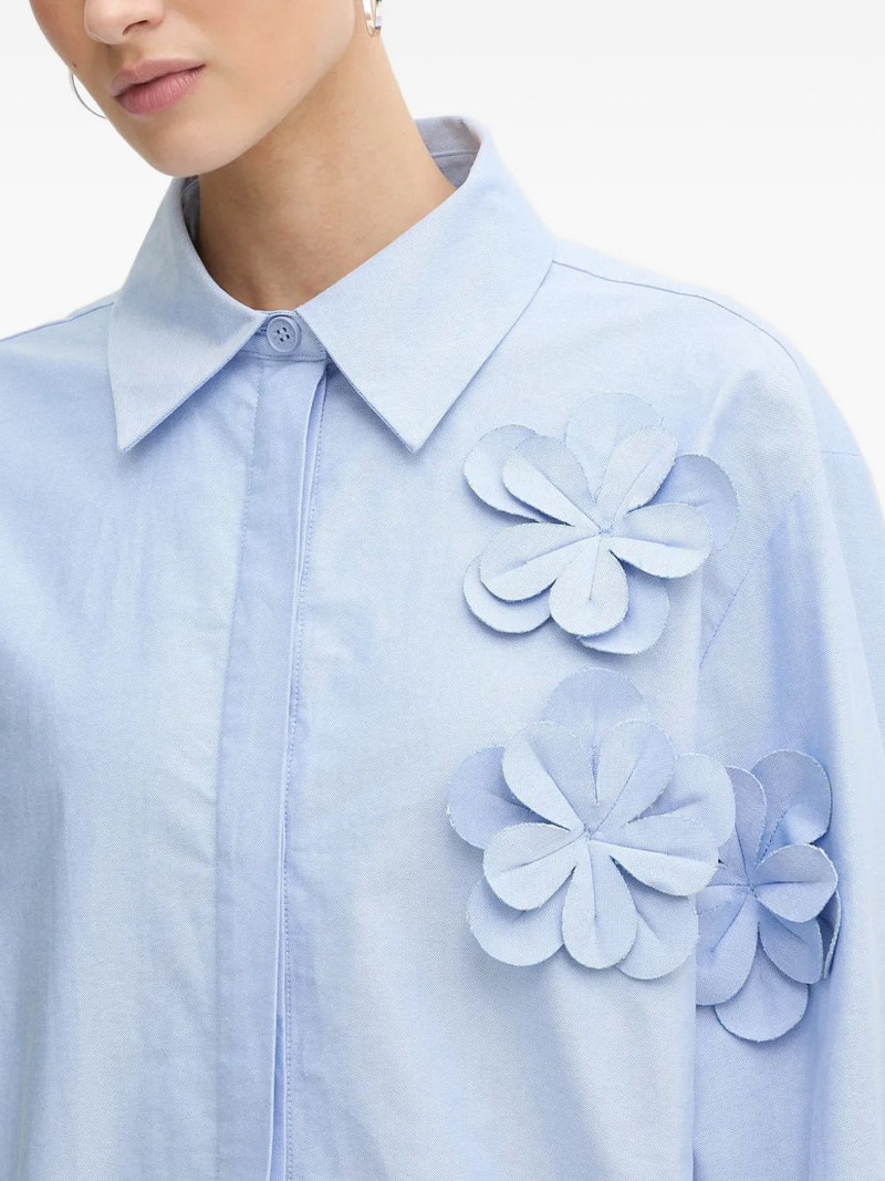 flower-appliqué shirt 4