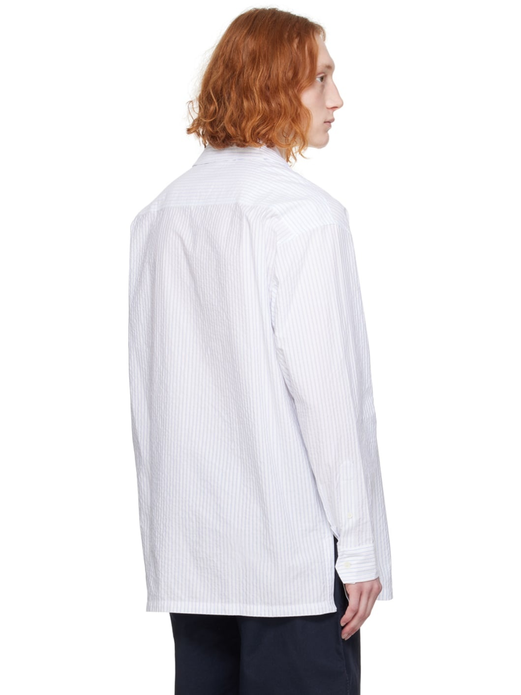 White Kenzo Paris Crinkled Shirt - 3