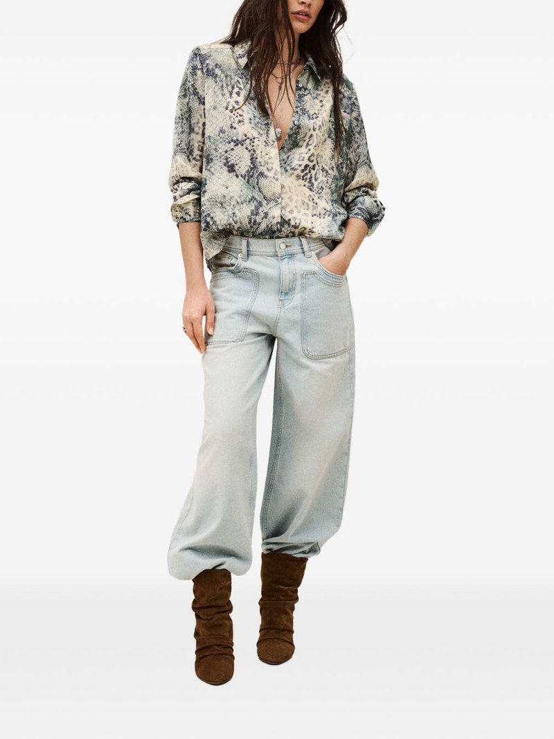 ba&sh Cornelia animal-print shirt outlook