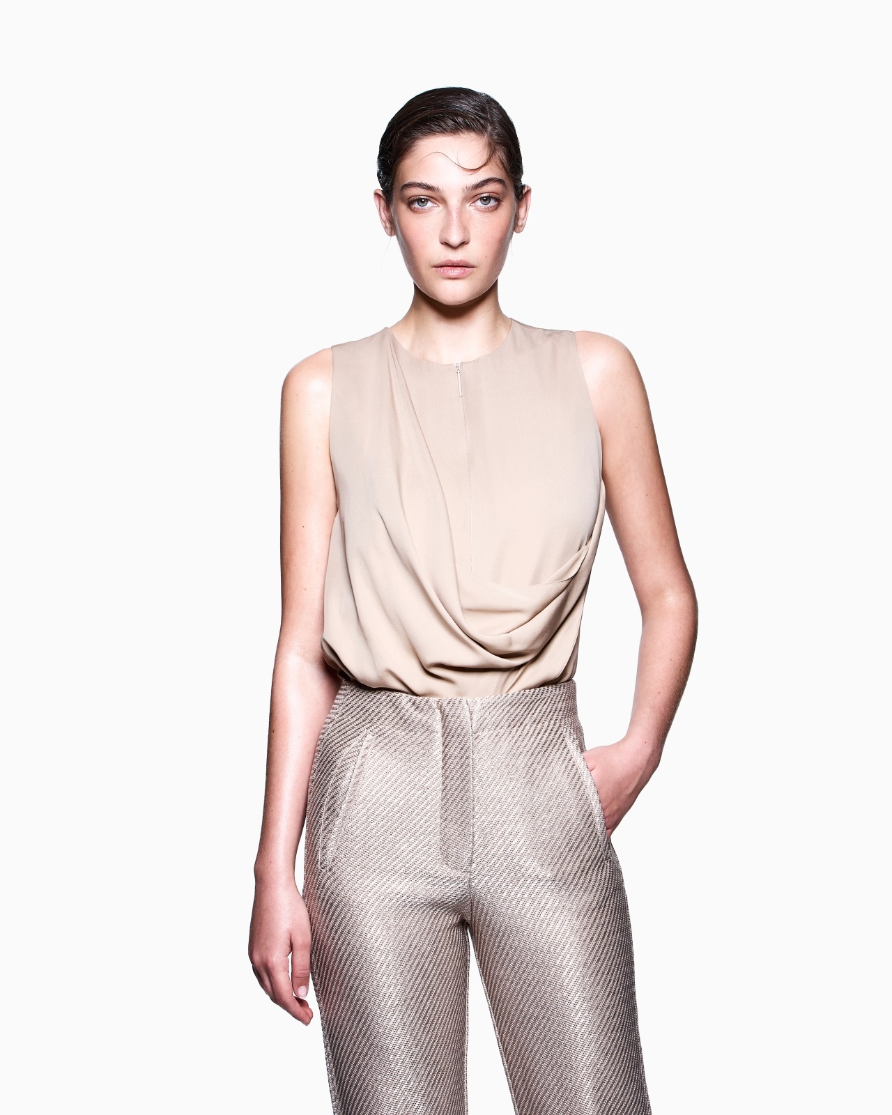 TOP IN SILK DOUBLE GEORGETTE - 4